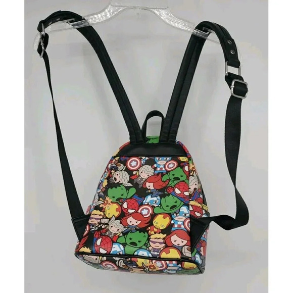 Loungefly OG Marvel Chibi Avengers Mini Backpack Black Widow Captain America EUC - Picture 10 of 16